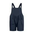 thumbnail image 6 of aidice Overalls for Women Summer Casual Adjustable Strap Button Loose Shorts Jumpsuits with Pockets, 6 of 7