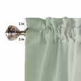thumbnail image 5 of Half Window Curtains 24 Inches Long, Sage Green Ombre Window Treatment Curtain Drapes, Sage Green White Gradient Modern Short Curtains Tiers for Kitchen Over Sink, 27.5"x24", 2 Panels, 5 of 7