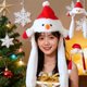 thumbnail image 1 of mfyjkho Gorro inflable navideño animado con movimiento, decoración navideña de poliéster para fiesta de Navidad, 1 pieza, 1 of 7