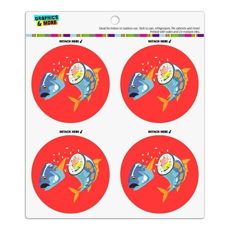

Sushi Tuna Fish Yellowtail Roll Refrigerator Fridge Locker Vinyl Circle Magnet Set