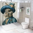 thumbnail image 6 of JRXY Funny Rabbit Portrait Dressed Bunny Animal Shower Curtain Multiple Sizes White, 6 of 6