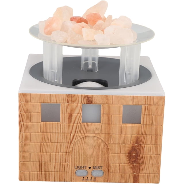 Mystical/Fantasy Diffuser Humidifier Colorful Aromatherapy Machine Light Wood Grain Humidistat Tray Simulation Ambient Light Reed Diffuser Oils (US Plug 100-240V)