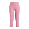 thumbnail image 3 of OGLCCG Tween Girls Capri Leggings with Slits Stretch Yoga Capris Pants High Waisted Gym Workout Cropped Tights with Pockets 5-15 Years, 3 of 8