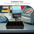 thumbnail image 3 of DEEPCRAFF Multi-Compartment Cash Box Organizer for Supermarkets Bakery and Retail Use Black, 3 of 8