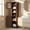 Glass door-Dark Brown, variant on Lofka 67" Tall Narrow Bathroom Storage Cabinet, Freestanding Anti-Tipping Adjustable Shelf for Small Space | Bathroom | Kitchen, White