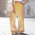 thumbnail image 2 of kaondbfi Dress Pants Women Petite High Waisted Wide Leg Summer Beach Vacation Women's Pants Casual Trousers, 2 of 8