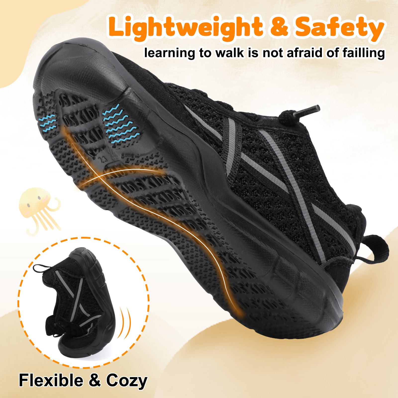 Barerun Toddler Pull-On Knit Walking Shoes photo 7