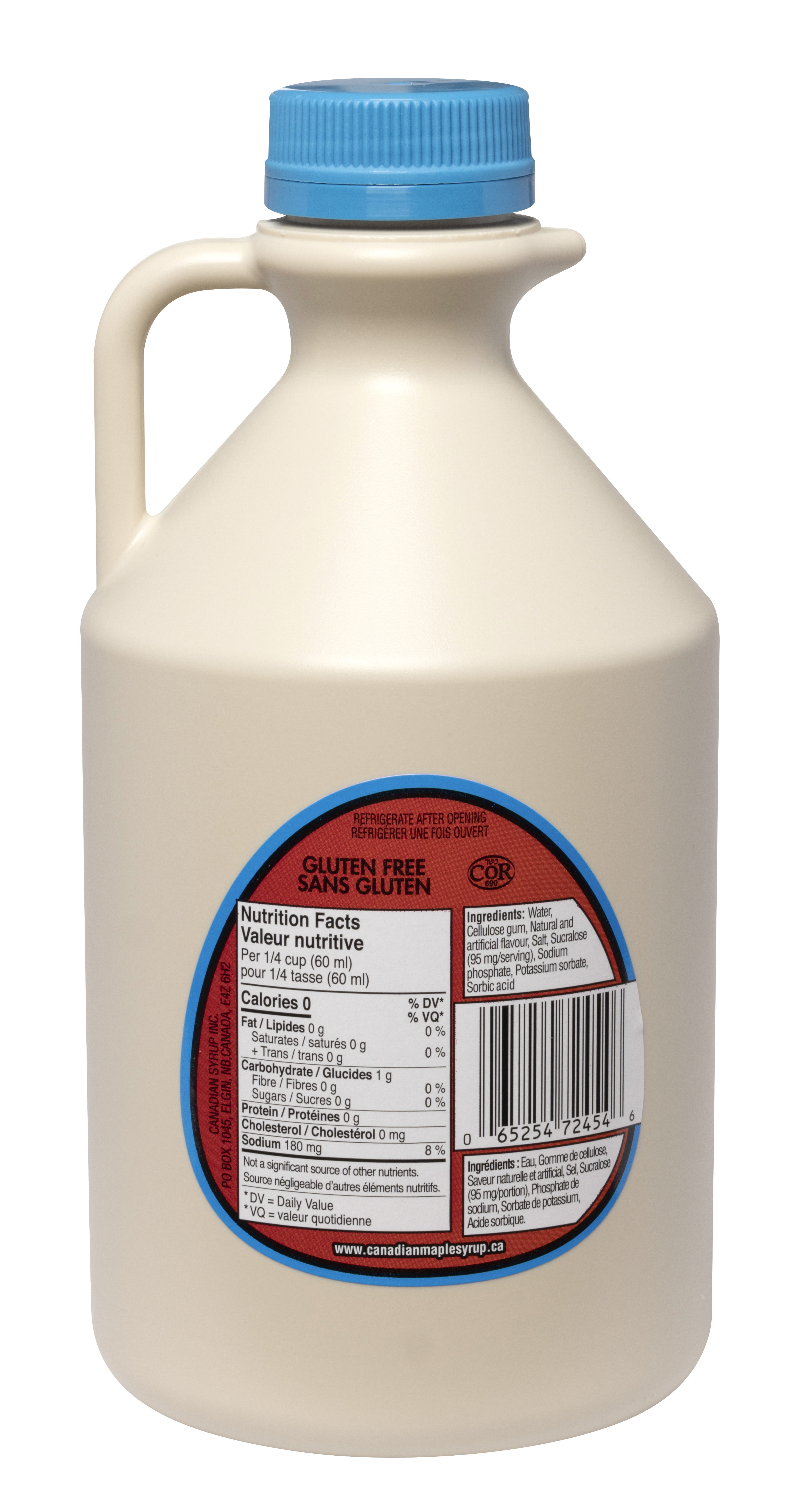 Steeves Maples - 1L Sirop sans sucre goût d'érable - 0 calorie par portion - 1 unité 1L SM SF Érable