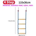 thumbnail image 1 of Portable 3 4 5 Step Folding Boat Ladder Stretchable Rope Swim Ladder for Kayak Canoe Sailboat, 1 of 7