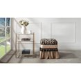 thumbnail image 2 of Cassandra Traditional Decorative Ottoman Black/Ivory Floral, 2 of 7