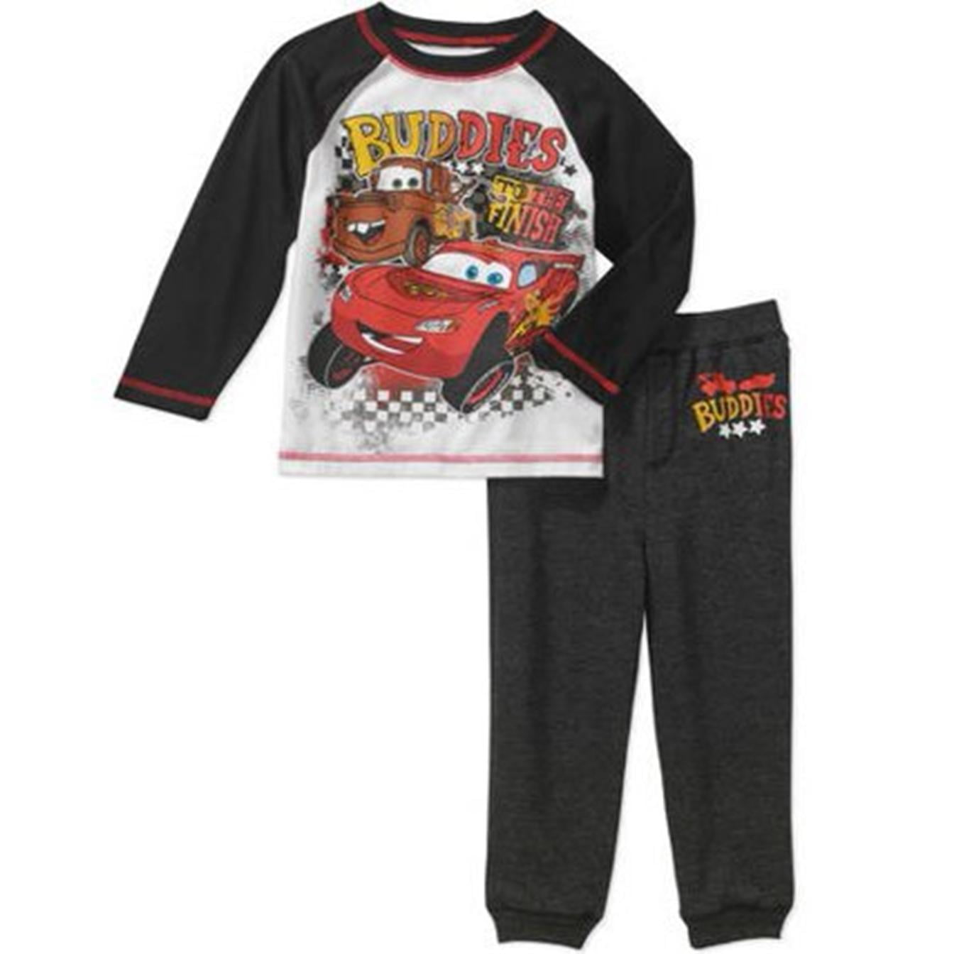 7 6 NEW DISNEY CARS BOYS 2 PC SHORT & TOP OUTFIT  4 