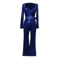 Baycosin Women's Sparkly Sequin Suit For Evening Party Fashion Elegant ...