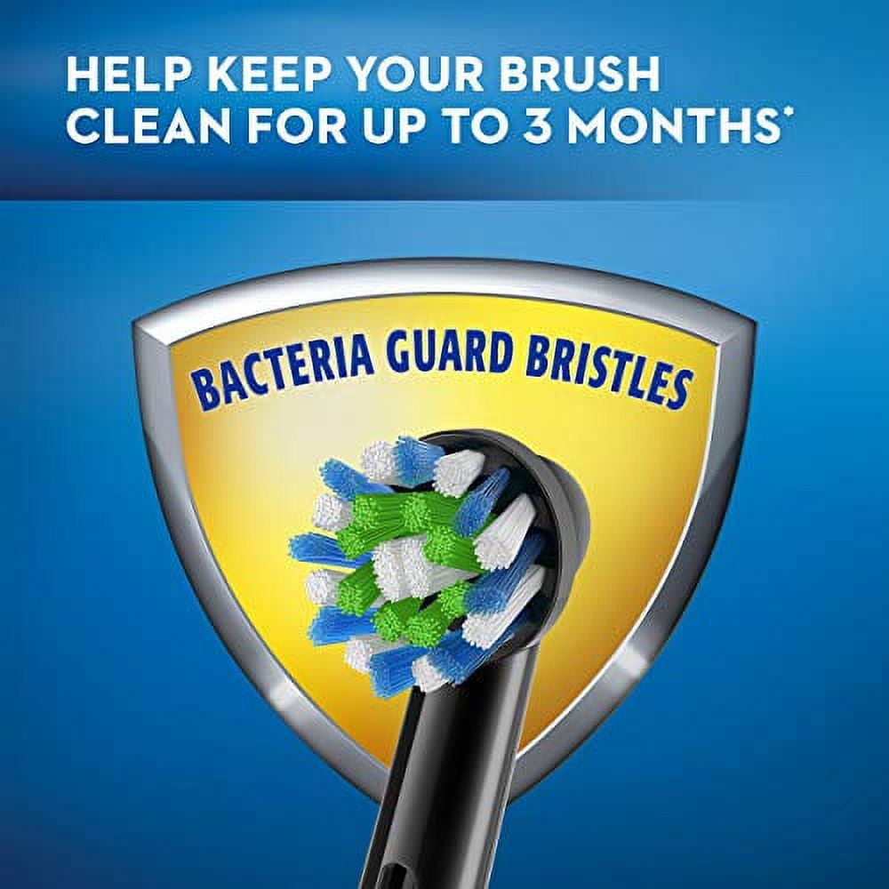 Oral-B Crossaction Electric Toothbrush Replacement Brush Head Refills, Black, 4 Count