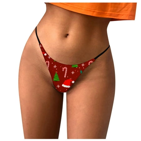 

DENGDENG Women s Printed Underwear Sexy Low Rise Brief for Women Bikini Panties