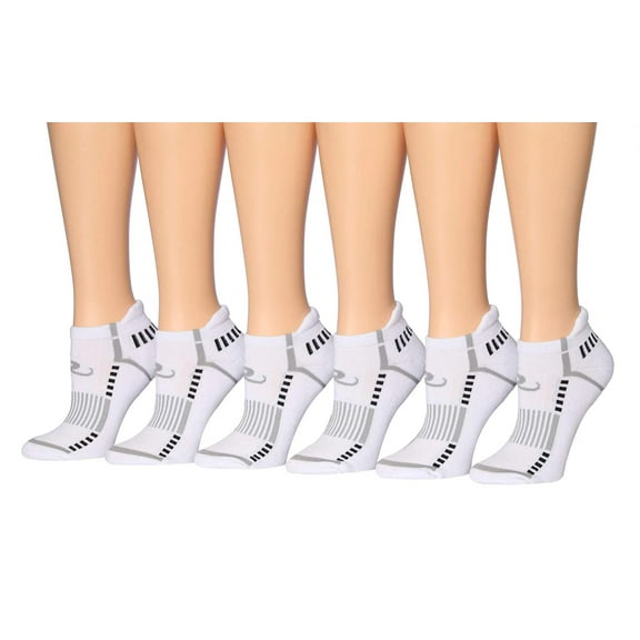 Ronnox Women's 6-Pairs Low Cut Running & Athletic Performance Tab Socks