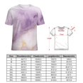 thumbnail image 2 of Marble Blue Greene Purple And Gold Stripes Women's Short Sleeve Tops Casual Blouses T Shirt, 2 of 6