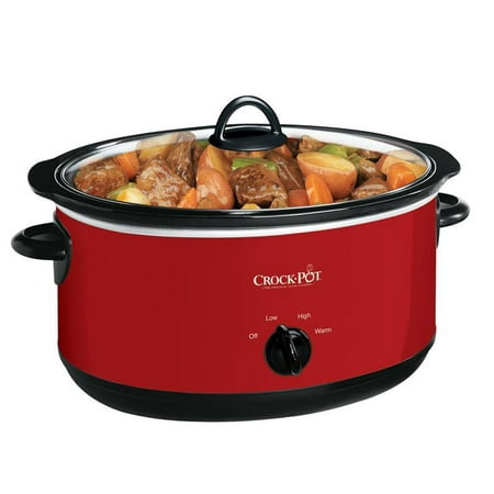 Crock-Pot SCV800-R Extra Large Oval Stoneware 8 Quart Manual Slow Cooker,