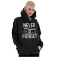 thumbnail image 3 of Never Forget Old School Video Gamer Unisex Plus Fleece Graphic Hoodie Brisco Brands 5X, 3 of 5