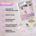 thumbnail image 5 of 40 Sheets Printable Vinyl Sticker Paper for Inkjet Printers Glossy White Waterproof Label Decal Paper Self Adhesive, 8.5x11 inch, 5 of 14