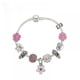thumbnail image 1 of Pulsera con dijes para mujer, gatito con colgante de flor, cadena de hueso de serpiente con cuentas de pata de mascota, se adapta a la mayoría de las muñecas, el mejor regalo para niñas Feliz Sencillez, 1 of 5