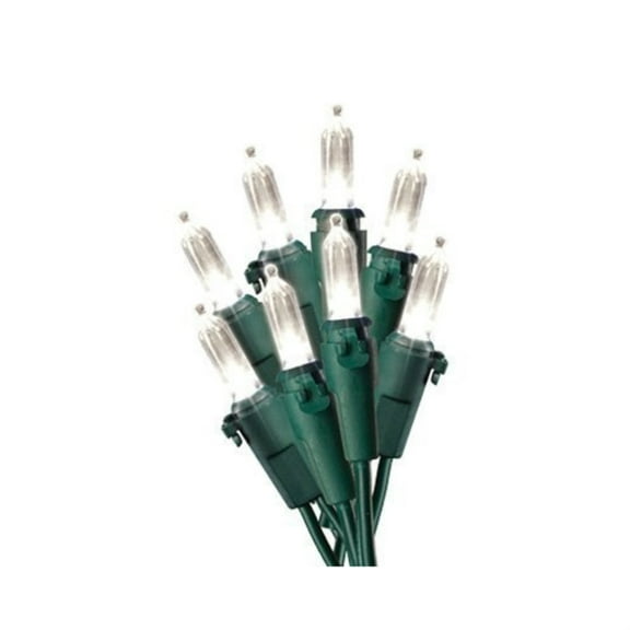 Holiday Wonderland 40840-88A Christmas LED 100-Light Set, Mini, Warm White/Green Wire - Quantity 1