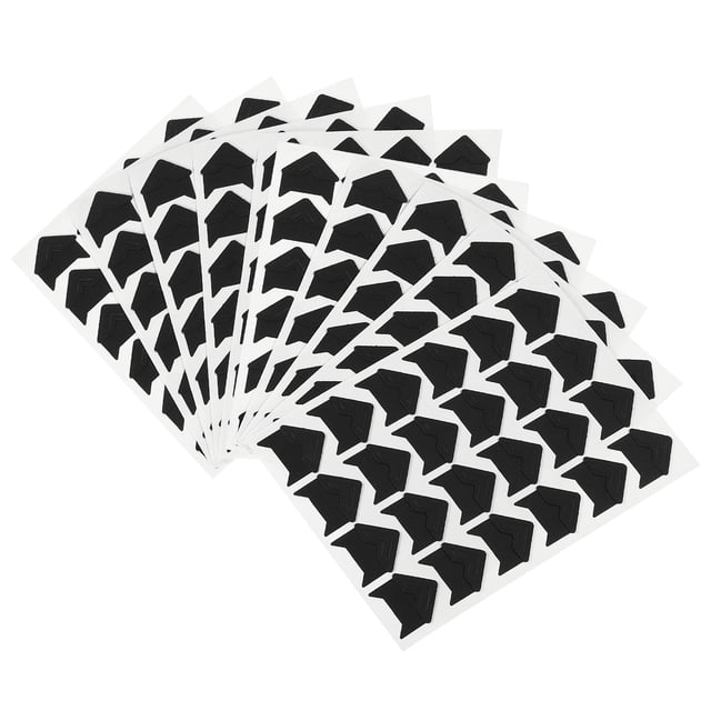 Unique Bargains Photo Corners Adhesive DIY Picture Mounting Sticker Black 10 Sheets/240 Pcs