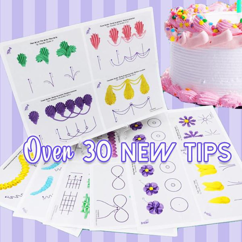 12pcs/set Cake Decoration Practice Template Board Cream Piping Icing Drawing Hot 