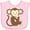 AD-Pink, variant on Inktastic Monkey thinking Boys or Girls Baby Bib
