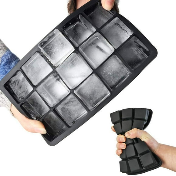 SEMPAI Ice Cubes Tray Pack Of 4 SiliconeIce Cubes Trays With A Total Of 60 Compartments For LargeSquare Ice Cubes In The Refrigerator Whisky Cocktail Wine Fruit Thanksgiving Day