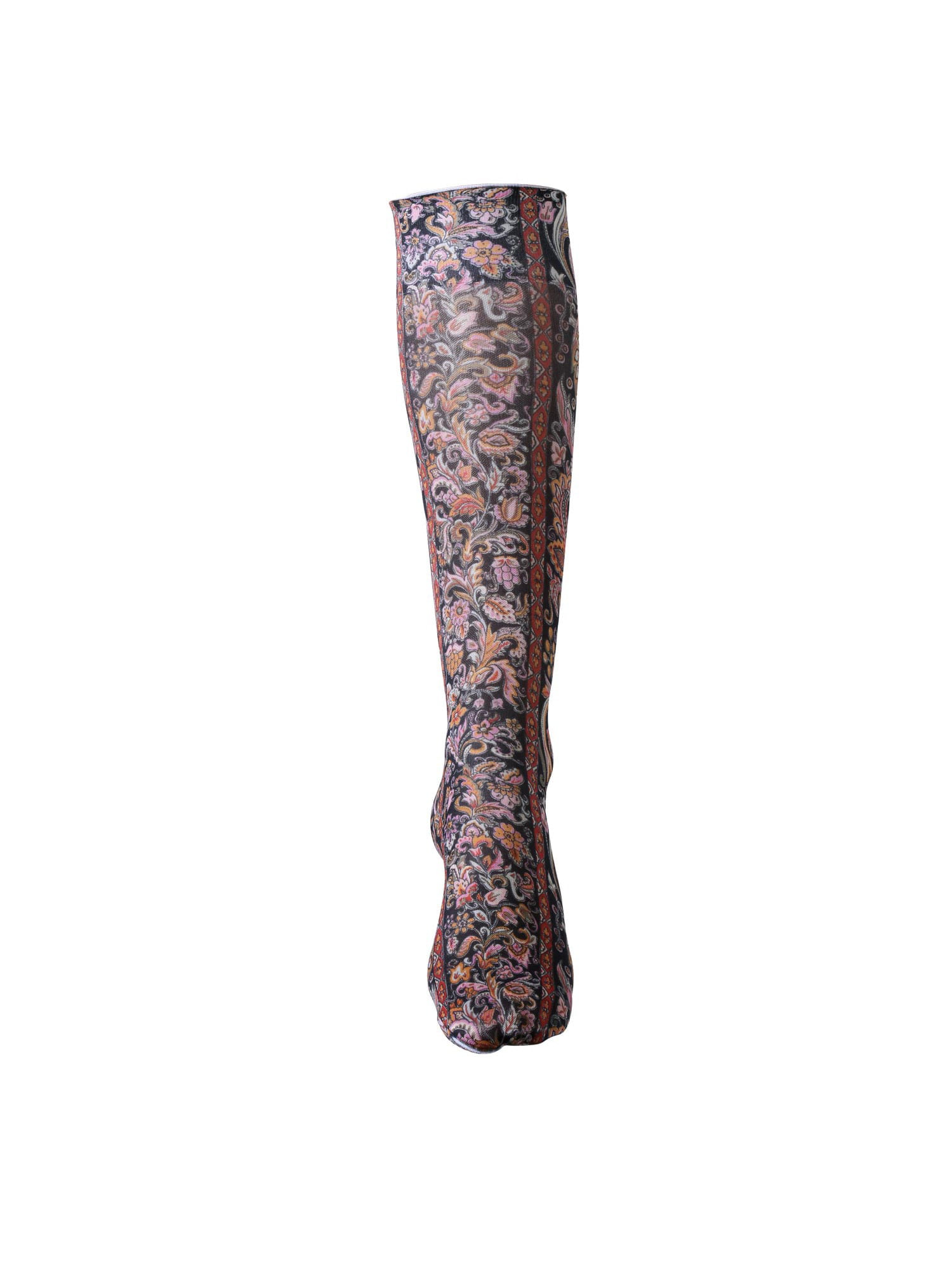 Celeste Stein Women's Firm Compression Wide Calf Knee Highs Black Lace 