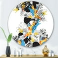 thumbnail image 1 of Designart - Formes Fluides Minimales dans le Style Bauhaus Memphis - Art Mural Moderne Cercle en Métal, 1 of 5
