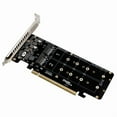 thumbnail image 2 of Carte NVME Double Face 4 Disques PCIeX16 vers M.2 M-Key NVMEx4SSD 2U Adaptateur d'Extension Serveur Carte Séparée, 2 of 6