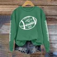 thumbnail image 2 of ZJXFGS Game Day Outfits for Women Football Sweatshirts for Women American Football Sweatshirt Long Sleeve Crewneck Pullover Tops Green S, 2 of 4