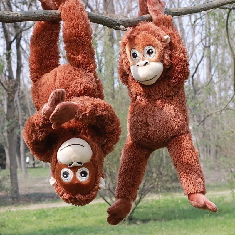 Esterze Punch Orangutan Djungeskog Brown Plush 26in Punch Monkey Plushie Perfect for Birthday Easter Holiday Gifts
