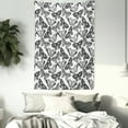 thumbnail image 3 of Black and White Tapestry, Monochrome Assortment of Butterflies Schaus Swallowtails and Birdwings, Wall Hanging for Bedroom Living Room Dorm Decor, 40W X 60L Inches, Black White, by Ambesonne, 3 of 5