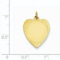 thumbnail image 2 of Beautiful 14k Etched .018 Gauge Engravable Heart Disc Charm, 2 of 2