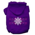thumbnail image 4 of Christmas Pet Dog  Cat Hoodie Screen Printed, "Pink Snowflake Swirls", 4 of 11