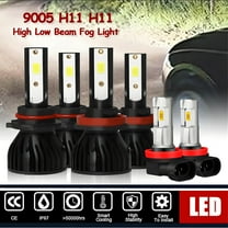 BSBSDJB Fit Toyota Camry 2007-2017 LED Headlight Bulbs 9005 H11 High/Low Beam H11 Fog Light 6000K White 6-pack