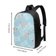 thumbnail image 4 of YFYANG 17" Laptop Backpack, Blue Flamingo Pattern Fashion Travel Work Backpack with USB and Headphone Cable Interface for Men and Women, 4 of 8