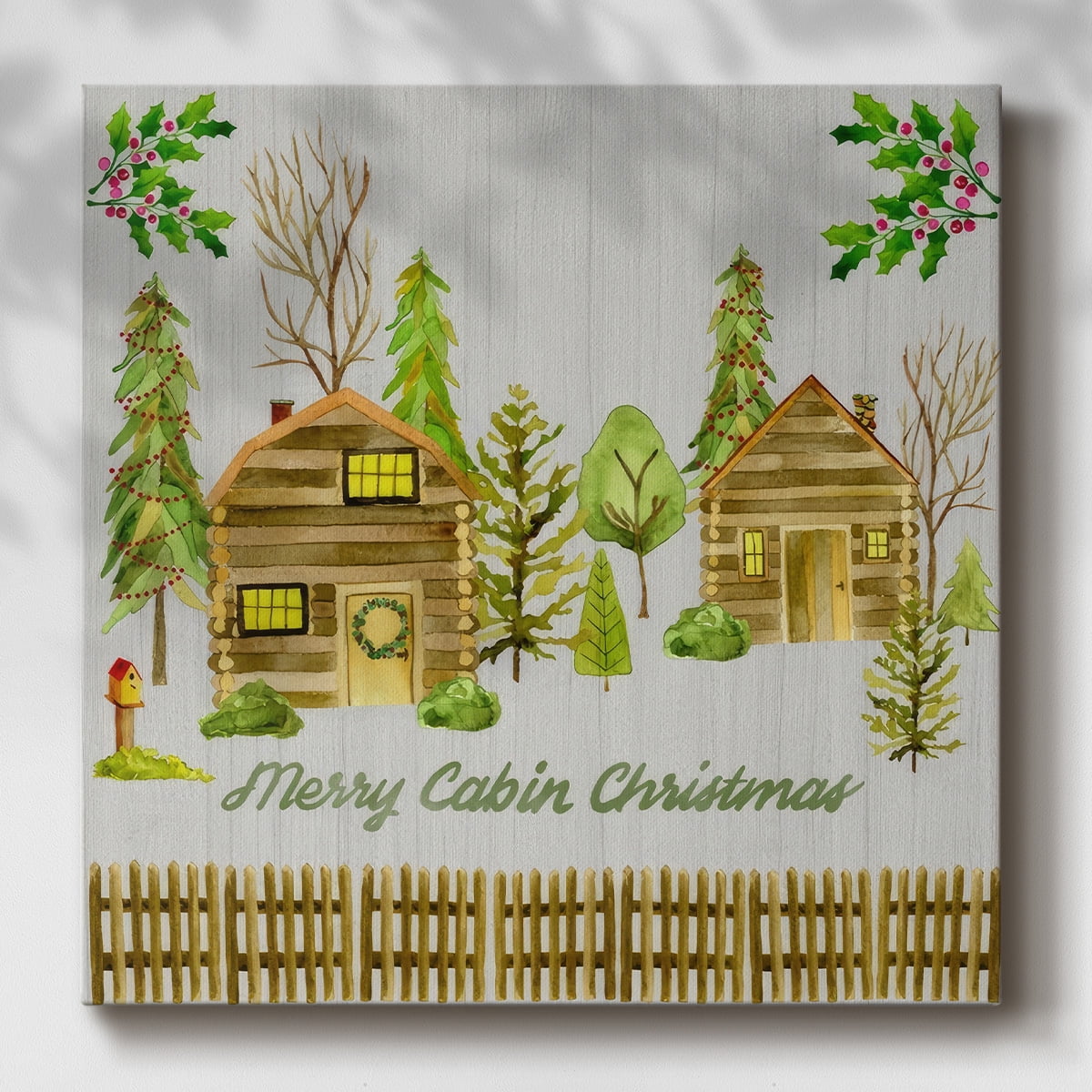 Christmas Cabin II- Gallery Wrapped Canvas