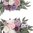 thumbnail image 5 of GUOOL 2Pcs Silk Flowers Wedding Arch Flowers Door Floral Backdrop Artificial Flower Swag for Party Stage Performance Farmhouse Home, 5 of 9