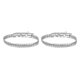 thumbnail image 2 of Minnieouse de 6MM de espesor, brazalete de acero de titanio, estilo moderno, accesorio de moda para hombres y mujeres, cadena de mano trenzada color acero 2Conjunto, 2 of 6