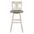 thumbnail image 2 of OakvillePark Roscoe Swivel Pub Height Barstool (Set of 2), White/Gray, 2 of 7