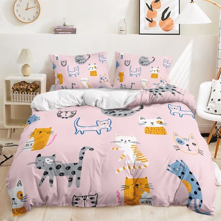 Hosima 3 Piece 3D Digital Printed Duvet Cover Full Size Bedroom Decorative Bedding Set,DEX37-Full