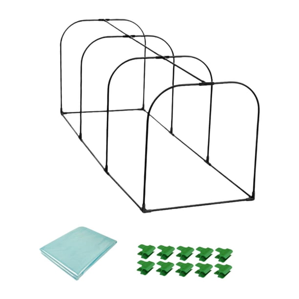 Invernadero de jardín, invernadero pequeño con película protectora para plantas contra heladas frías, aros de invernadero, invernadero para vegetales longitud 150 cm