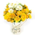 thumbnail image 3 of 1pc Artificial Chrysanthemum Bouquet Simulation Flower Table Centerpiece Decor Home Office Flower Home Decoration yellow, 3 of 9