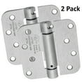 thumbnail image 2 of Dynasty Hardware 4" x 4" Mortise Spring Hinge with 5/8" Radius Corners, Satin Nickel - Pack Of 2 Hinges, 2 of 4