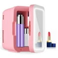 thumbnail image 2 of Mini Réfrigérateur Capacité 4L Refroidisseur et Réchauffeur Portable pour Soins de la Peau avec Porte Miroir LED Dimmable AC DC 12V Petit Réfrigérateur pour Soins de la Peau Cosmétiques Maquillage Beauté Bureau Dortoir, 2 of 7
