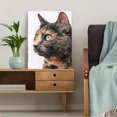 thumbnail image 5 of Tortoiseshell Cat Portrait Canvas Wall Art Print, Living Room Bedroom Coffee Shop Home Decor, 5 of 8