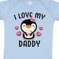 thumbnail image 4 of Inktastic I Love My Daddy with Cute Penguin and Hearts Girls Baby Bodysuit, 4 of 5